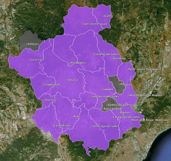 mapa territorials Vallès occidental