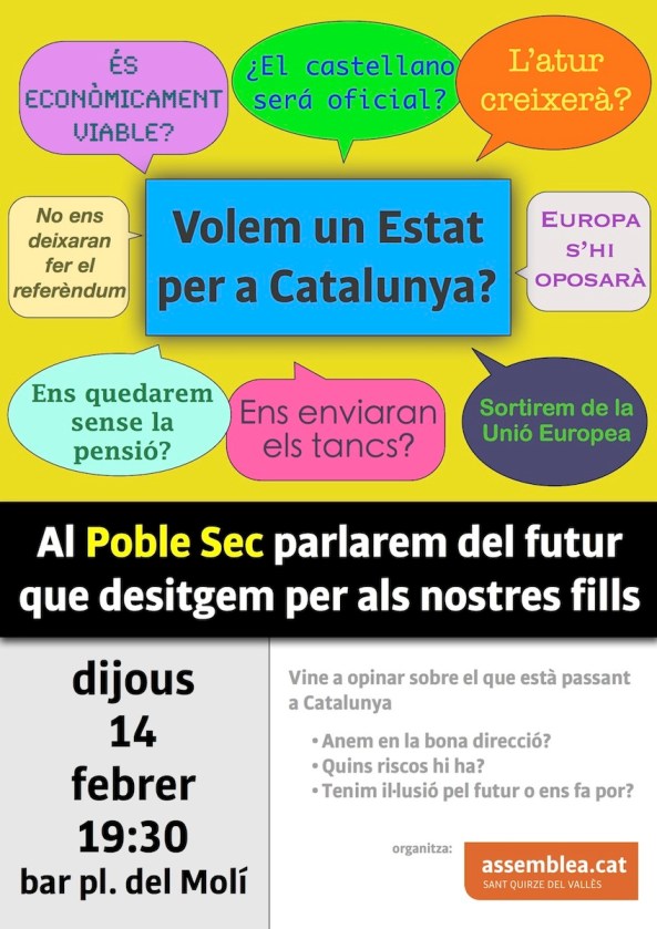 Cartell 14 febrer 2013 Poble Sec