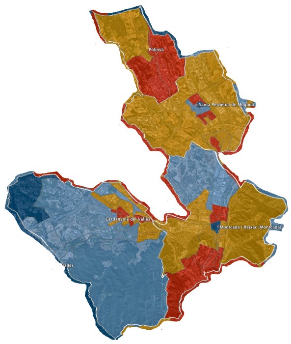Cerdanyola, Montcada i Reixac, Santa Perpètua de Mogoda i Polinyà