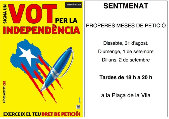 cartell signa un vot amb calendari setembre