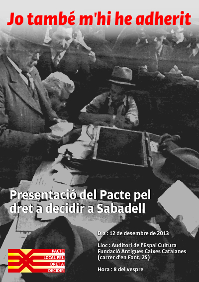 Pacte local pel dret a decidir a Sabadell