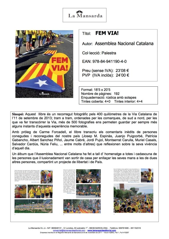 Fitxa bibliogràfica Fem Via!