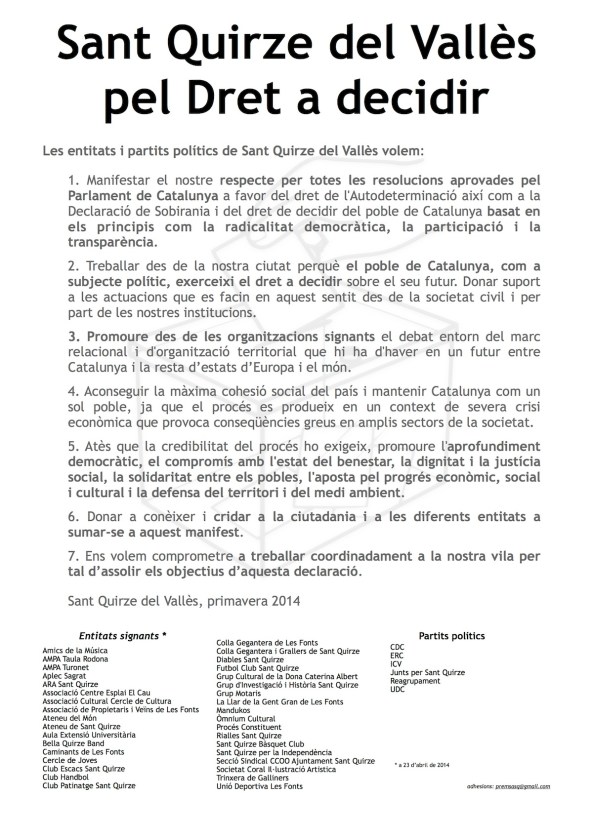DINA3 Sant Quirze pel dret a decidir
