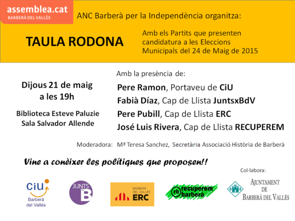 Cartell Taula rodona ANC.